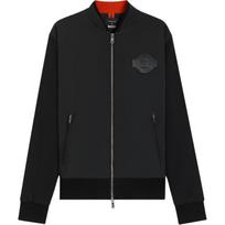 Hugo Boss x Porsche Skiles logo-plaque cotton bomber jacket 50543675-001 M black