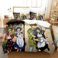 Anime Kaichou Wa Maid-Sama Usui Takumi Misaki Bedding Set Boys Girls Twin Queen Size Duvet Cover Pillowcase Bed Boys Adult EU Single(135*200cm)3pcs black