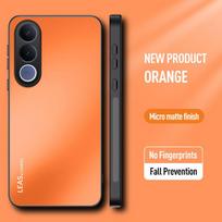Skirta Vivo V70 FE V70FE prabangi smūgiams atspari AG matinė minkšta TPU+PC matinio galinio paviršiaus dėklas, skirta Vivo V70 Elite V70Elite telefono dėklui Coque VIVO V70 FE oranžinė