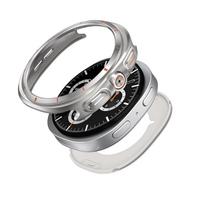 Metalinis dėklas-apsauga Samsung Galaxy Watch 8 44mm 40mm, kietas buferis, apsauginiai dėklai GALAXY WATCH 8 40/44mm, priedai for Galaxy 8 44mm gray