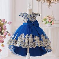 Nauja vestuvinė suknelė gėlių mergaitei princesei vaikams 110cm beige