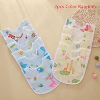 2/5Pcs Baby Cartoon Snap Waterproof Bib Super Soft Baby Bib Newborn Crystal Velvet Saliva Towel A1 white