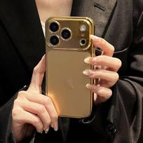 24K auksu dengtas apsaugantis nuo kritimo dėklas, skirtas iPhone 17 Pro Max iPhone 14 auksas