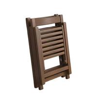 Wooden Folding Chair Wood with Backrest Simple Home Furniture gray