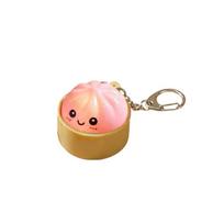 [New] Bao Bun Dumpling Keychain Keyboard Fidget Clicker With Led Light For Stress Relief Anxiety Sensing Toy