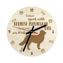 Bernese Mountain Dog, Berner Sennenhund - clock with dog, wooden clock with engraving, personalised clock by Art-Dog