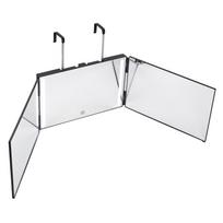 Retractable Adjustable 3-Fold Lighted Makeup & Hairdressing Mirror 275*275*17 white