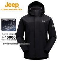 JEEP Unisex 3-in-1 Outdoor Fleece Jacket 3XL