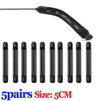 10pcs Glasses Anti-slip Silicone Sleeve Eye Frame Leg Drag Fixed Ear Hook Bracket Anti-drop Artifact Glasses Accessories black