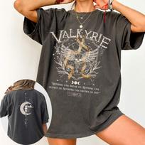 Retro Valkyrie Nesta Archeron Velaris Sarah J Maas Merch Shirt Unisex Y2K Tee Cotton Shirt Fantasy Apparel Y2K Top Streetwear L black