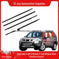 Suderinamas su 2008-2013 m. Nissan X-Trail išorine lango apdailos lietaus sandarinimo juosta Left Rear Door gray