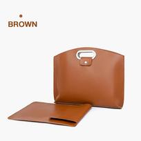 Large Capacity Office Document Tote Bag PU File Bag Simple Briefcases  Women ruda