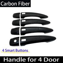 Carbon Fiber Exterior For Nissan X-Trail X Trail Xtrail T33 Rogue  2022 2023 MK4 Door Handle Cover Protector Car 4 Handle 4 Buttons black