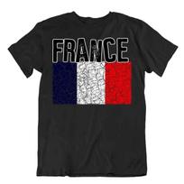 Flag T-Shirt France Fashion Country Souvenir Gift Tee Pride logo 2XL black