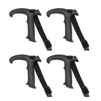 4Pcs Straight/Bent Handle Climbing Stick Head Comfortable Ergonomic Walking Cane Grip Trekking Rod Handle Adapters