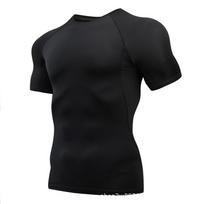 Men's Short Sleeve Compression Sports T-Shirts Small black