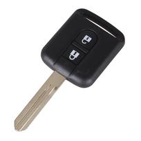 KEYYOU Key Shell 2 Buttons For Qashqai Nissan Micra Navara Almera Note New Replacement Remote Car Key Case Fob Keyless Entry Uncut Blade black
