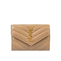 [Saint Laurent] Cassandra Women's Bi-fold Wallet 414404 AAA44 2357 beige