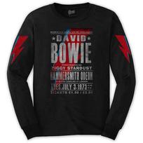 David Bowie Hammersmith Odeon L/S Shirt Black New L gray