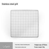 Portable Stainless Steel Folding Fire Pit & Charcoal Grill for Camping white