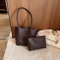 Retro Woven Texture Tote for Women 2026 - Summer Large Capacity Versatile Shoulder and Handheld Mother-Child Bag