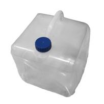 Portable Folding Water Storage Bucket with Faucet for Outdoor, Vehicle, or Kitchen Use white