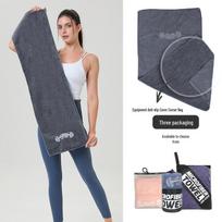 Greitai džiūstantis daugiafunkcis prakaitą sugeriantis sporto ir jogos rankšluostis - Minkštas ir patvarus 30*100cm No pouch cover (zip bag) tamsiai pilka spalva