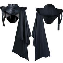 Men's Black Grim Reaper Cloak - Halloween Demon/Vampire Costume Cape & Medieval Shawl for Cool Stage Performance Small black