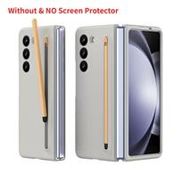 Oficialus vientisos spalvos odos pojūčio S Pen rašiklio dėklas nuo kritimo, skirtas Samsung Galaxy Z Fold 8 7 6 5 4 3, su apsauga kamerai, dėklas nuo kritimo Galaxy Z Fold4 šviesiai pilka spalva