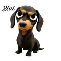 Funny Desk Accessories for Work 3D Printed Grumpy Animals Figurine  Angry Turtle Gorilla Dachshund Hippo Goose Lifelike Animal Decor Car Dashboard Dog