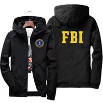 Mados užtrauktuku Vyrai Moteriški gobtuvai Striukė FBI Spausdinti Sportas Hip Hop Kasdienis užtrauktukas Unisex ilgomis rankovėmis Hoodie Striukė Paltas Top 7XL S