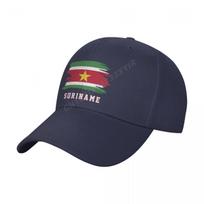 Baseball Cap Suriname Flag Cool Surinames Fans Wild Sun Shade Peaked Adjustable Outdoor Caps for Unisex Women One Size blue