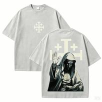 Assassin Creed Game Graphic T‑Shirt Vintage Oversized Crew Neck Short Sleeve Unisex Casual Streetwear Tee Top for Video Game Lovers Daily Wear XXXL white