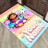 Name Custom Gabby Dollhouse Carpet Rug for Living Room Bedroom Home Sofa Decoration,Kids play Non-slip Floor Mat 60x90cm( 23x35in )