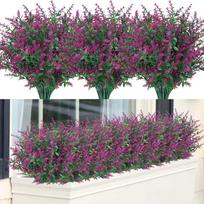 12PCS Artificial Plants Lavender Wedding Bridal Vase for Home Christmas Wreath Crafts Outdoor Garden Window Sill Decoration