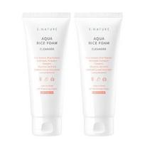 S.NATURE Aqua Rice Low pH Foam Cleanser Gentle Brightening Cleanser Set 160ml + 160ml white