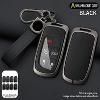 Cinko Lydinio Odinis Automobilio Raktų Dėklas Dangtelis Jeep Grand Cherokee Renegade Fiat Freemont Dodge Charger Challenger Durango Journey black