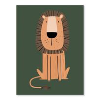 Vaikų Kambarys Safari Gyvūnai Liūtas Žirafa Zebras Plakatas Darželio Sienos Menas Drobės Tapyba Nordic Vaikų Miegamojo Spausdintas Paveikslėlis Dekoras 21x30cm No Frame beige