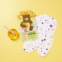 lookATME - Look At My Foot Relax Mask Honey and Coconut Oil 1 pair white
