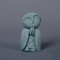 Creative Japanese Miniature Buddha Statue Durable Exquisite Buddha Sculpture Ksitigarbha Buddha Figurine Gifts gray