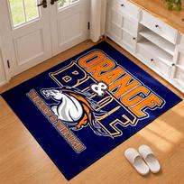 Denver Broncos Carpet Door Mat for Living Room or Bedroom Protective Mat Under Chair Office Decoration Christmas Gift Birthday Present 50cmx80cm