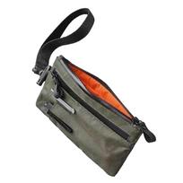 Carrier Weatherproof Men's Functional Wallet External Slots RFID Blocking Zipper Clutch with Wristband Key Bag Travel žalia