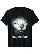Ibuprofen Cat Meme T-Shirt L gray