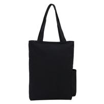 Monobox Plain Canvas Tote Bag with A4 Black Zipper, Size, bg-monotote,
