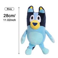 Popular 8Pcs Bluey Bingo Family Series Blue-Eyed Bingo Plush Doll Plush Animation Dog Stuffed Plaything Of The Bluey Family Ideal Gift opp bag gray