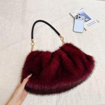 High-value Plush Fashion Tote Bag - Versatile Chic and Perfect for Everyday Commuting and Casual Use black