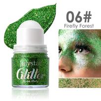 Rolling Sequins Glitter Gel Face Body Painting Shiny Liquid Green White Pearl Gloss Eye Shadow Brighten Stage Makeup Decoration 20g
