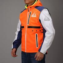 Vyriškas Softshell motociklininko striukės liemenės komplektas Vėjui ir vandeniui atspari Off-Road kelionių apranga Žiemai Medium oranžinė