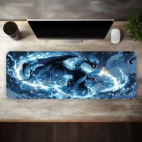 Fantasy Black Dragon Large Desk Mat Antislip Rubber Mousepad For Esport Gaming Room Pc Keyboard Workstation Desktop Decor 800x300x2mm