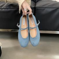 Mados prekės ženklo moteriški plokščiapadžiai madingi tinklelio ponios elegantiški Mary Jane bateliai minkštu padu lauko suknelės balerinos 2025 39 mėlyna